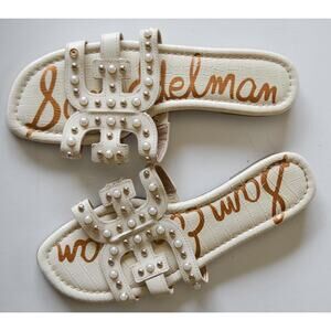 Sam Edelman Bay Sandal Pearl Studs Size 8